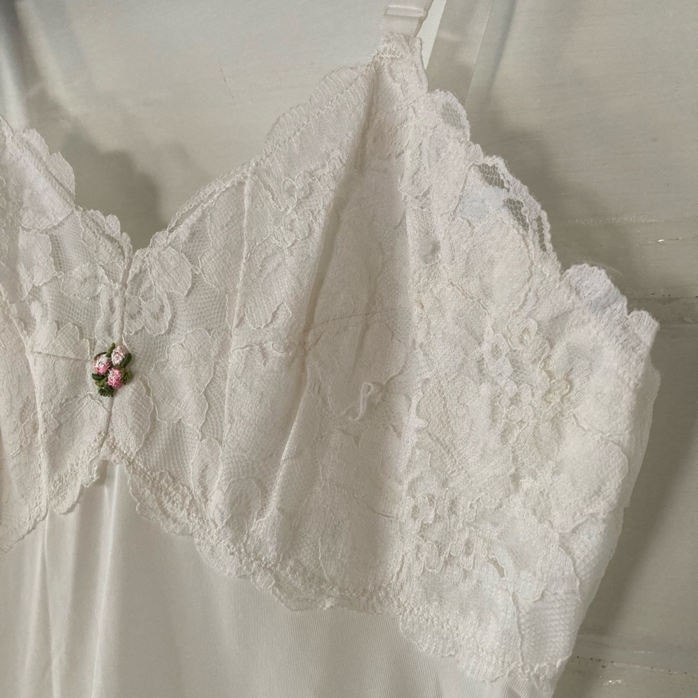 Elegant White Lace Slip